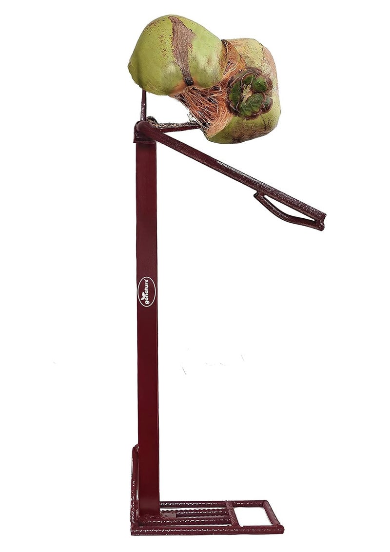 GONATURS Manual Iron Coconut Husk Peeler - Dehusker Machine (Naral Solini) Natural Coconut Shell Separator | Skin Remover/Opener Tool | Heavy Weight - Image 1
