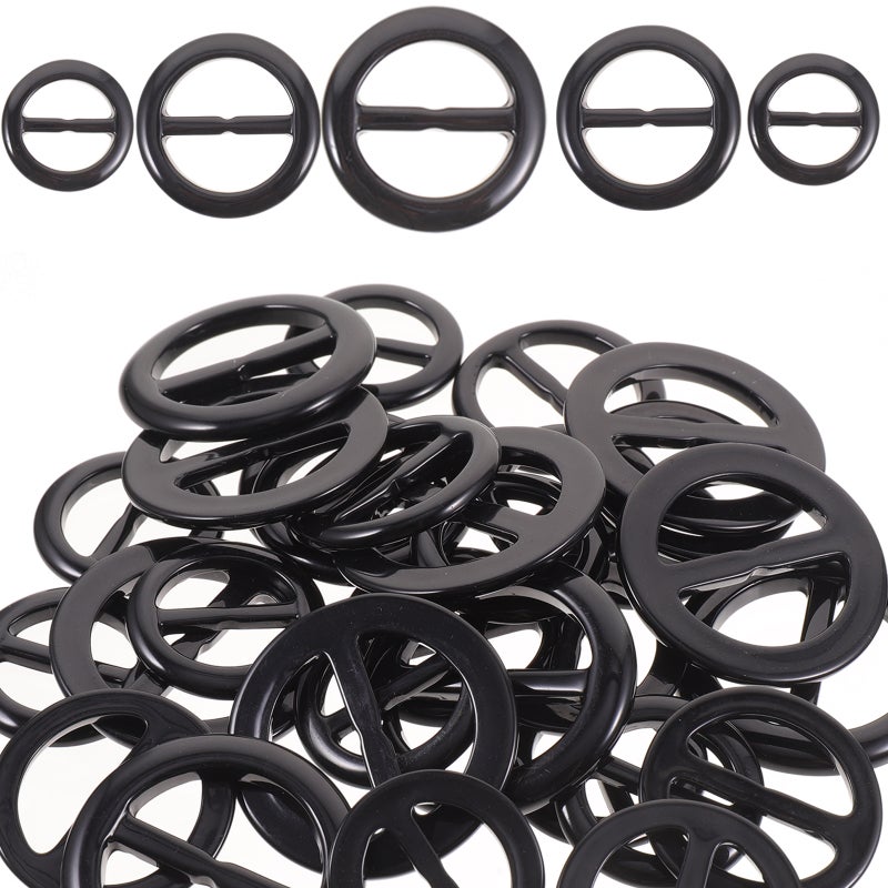 60 pcs Scarf Resin Scarf Clip Scarf Buckle Shirt Knotted Clip Scarf Circle - Image 4