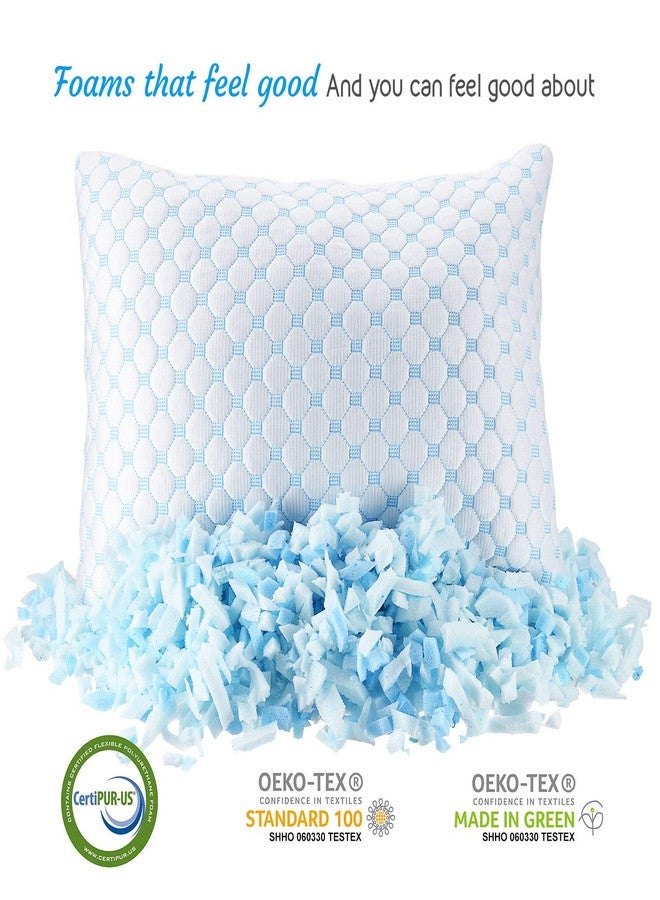 كلارا كلارك وسائد كلارا كلارك المبردة للنوم - وسائد من إسفنج الذاكرة - وسادة جل فاخرة بغطاء قابل للعكس، من باردة إلى مخملية - وسائد سرير قابلة للتهوية للنوم على الجانب - للأطفال الصغار - 13 × 18 - Image 3