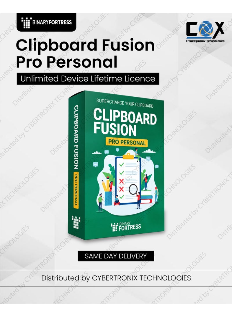 Binary Fortress ClipboardFusion Pro Personal | Unlimited Devices for Lifetime | Digital License | Same Day Delivery