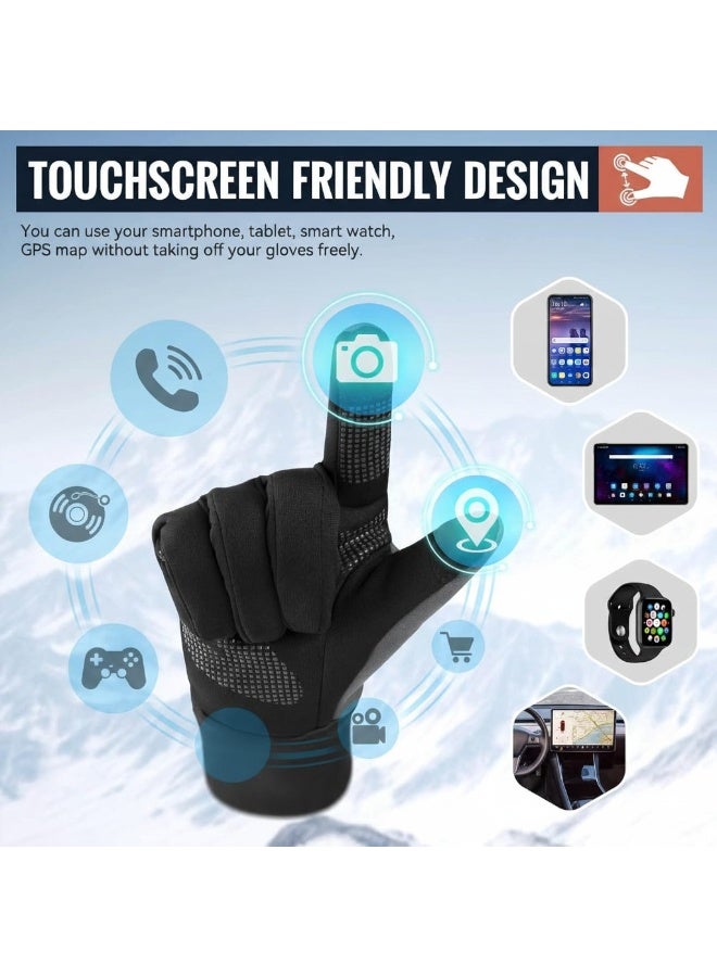 DEXO Waterproof Winter Sport Gloves – Thermal, Touchscreen, Windproof, Non-Slip – Unisex for Snowboarding, Skiing & Outdoor Activities, Small - Image 3