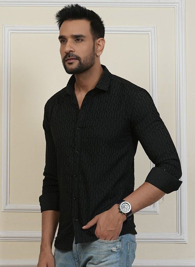 BADLAND Men Classic Striped Casual Shirt - Image 4