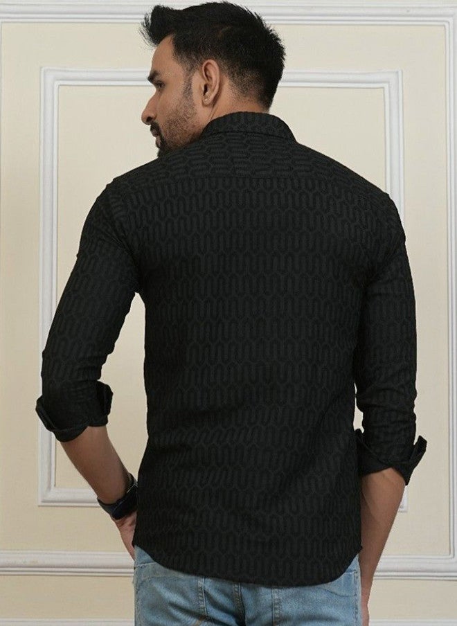 BADLAND Men Classic Striped Casual Shirt - Image 5