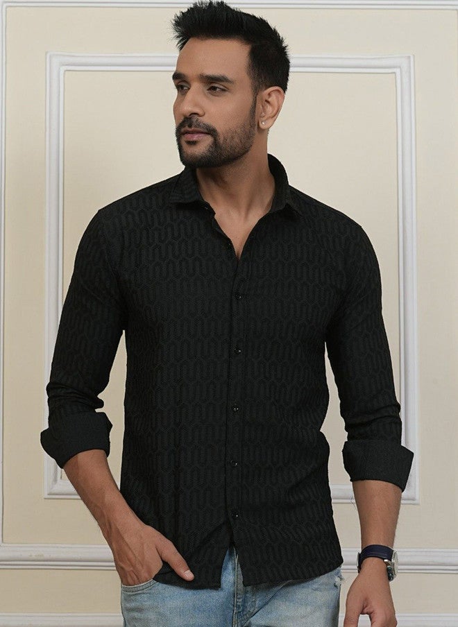 BADLAND Men Classic Striped Casual Shirt - Image 1
