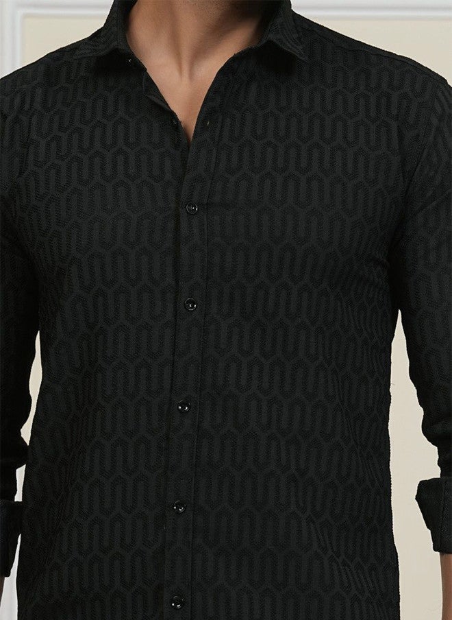 BADLAND Men Classic Striped Casual Shirt - Image 2