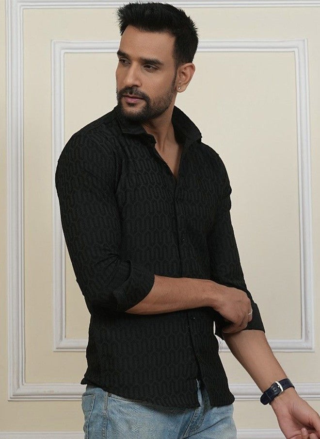 BADLAND Men Classic Striped Casual Shirt - Image 3