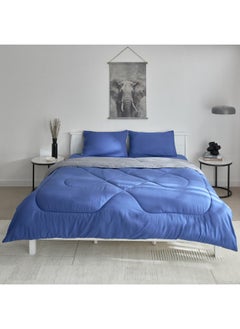 Home Box Derby 3-Piece Reversible Microfiber King Comforter Set 240 X 220 Cm  - Image 2