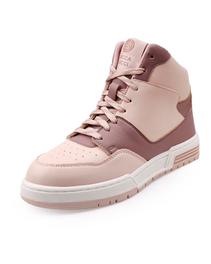Bacca Bucci ETHEREA Women’s Pop High-Top Sneakers Baby Pink UK 8 - Image 1