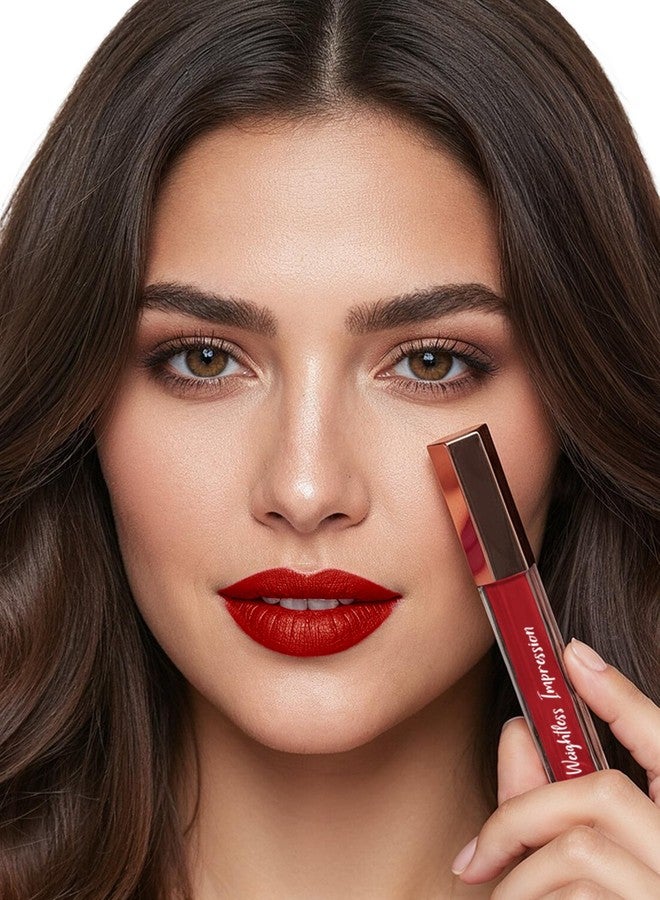 FLiCKA Weightless Impression Liquid Lipstick| Enriched With Vitamin E, Matte Finish, Moisturizing, Creaseless Formula, 01 January, 1.6ml - Image 4