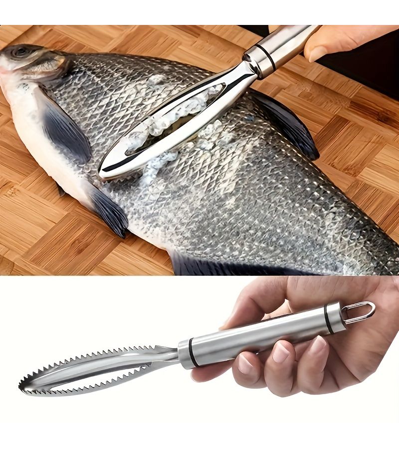 2pcs Stainless Steel Fish Scale Remover Brush For Multifunctional Kitchen Use - Image 5