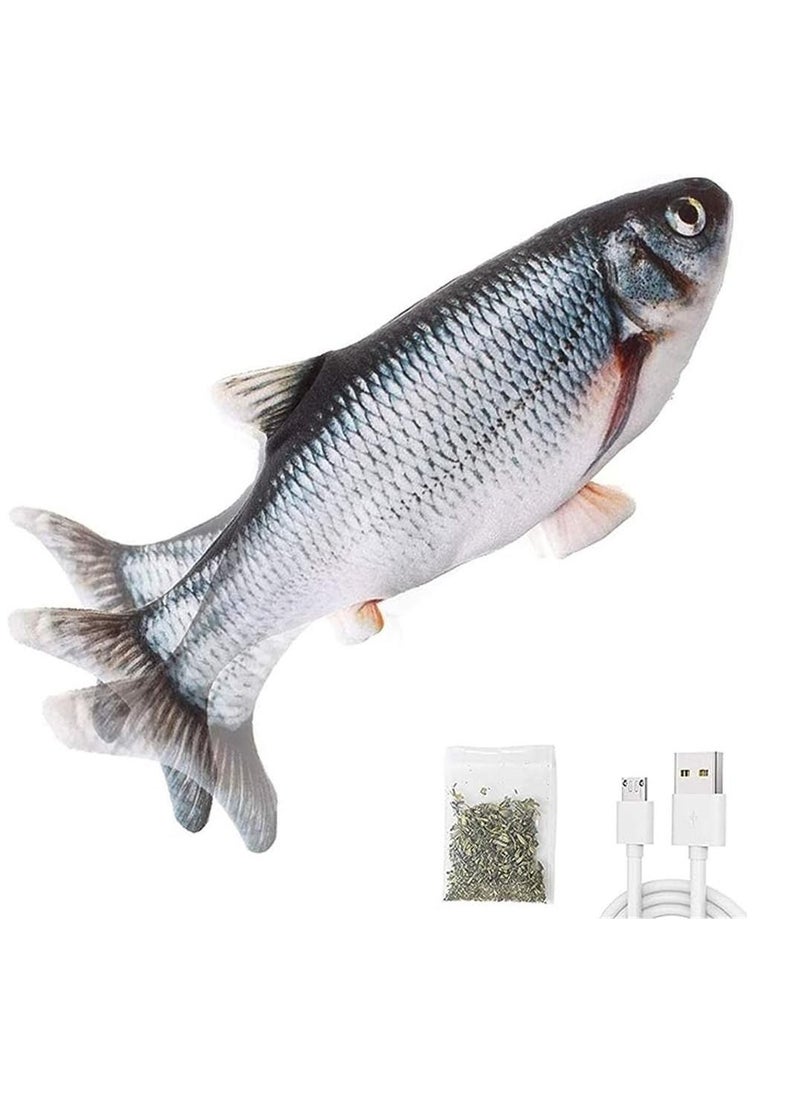 Generic - Moving Cat Kicker Fish Toy 11", Realistic Flopping Fish, Wiggle Fish Toy, Floppy Kitty Kitten Toy, Interactive Cat Toy - Image 1