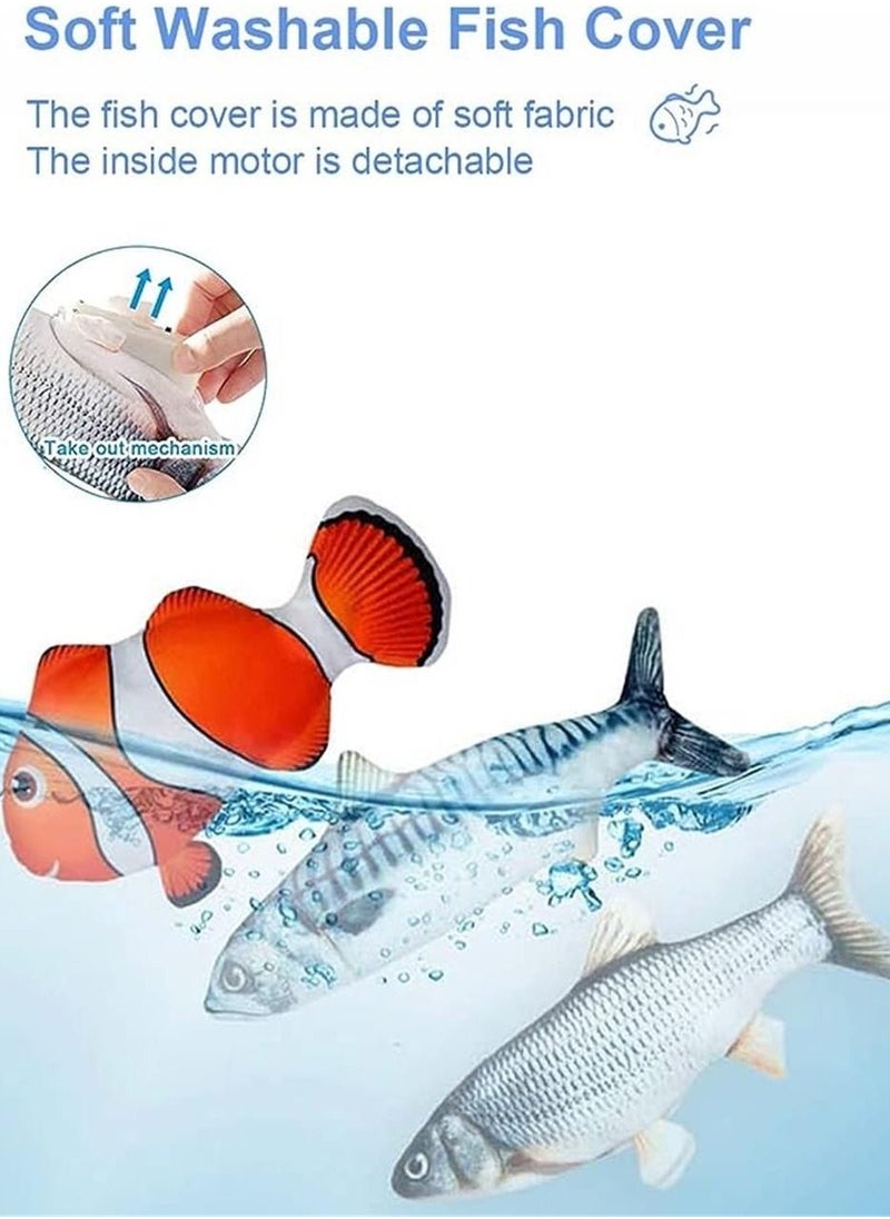 Generic - Moving Cat Kicker Fish Toy 11", Realistic Flopping Fish, Wiggle Fish Toy, Floppy Kitty Kitten Toy, Interactive Cat Toy - Image 1