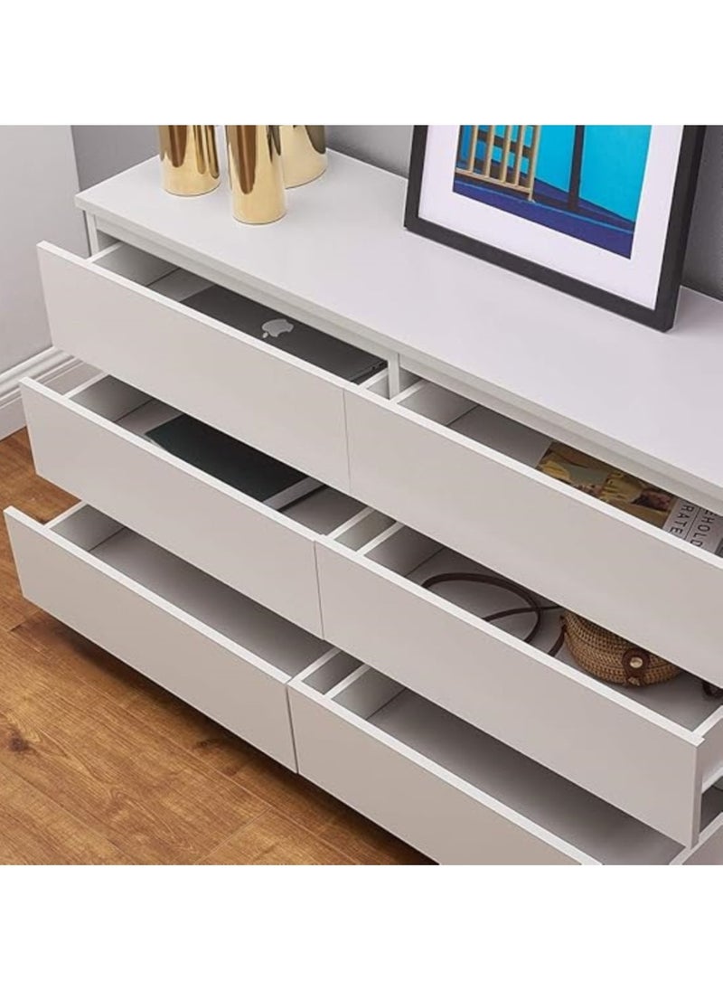 Chest of 6 drawers Modern Bedside Storage Cabinet  for Living Room 120*40*75 CM - pzsku/ZFC21C685853F516E4EF2Z/45/_/1729119061/b3009c9a-7e00-4ae9-8f82-daa882c18e51