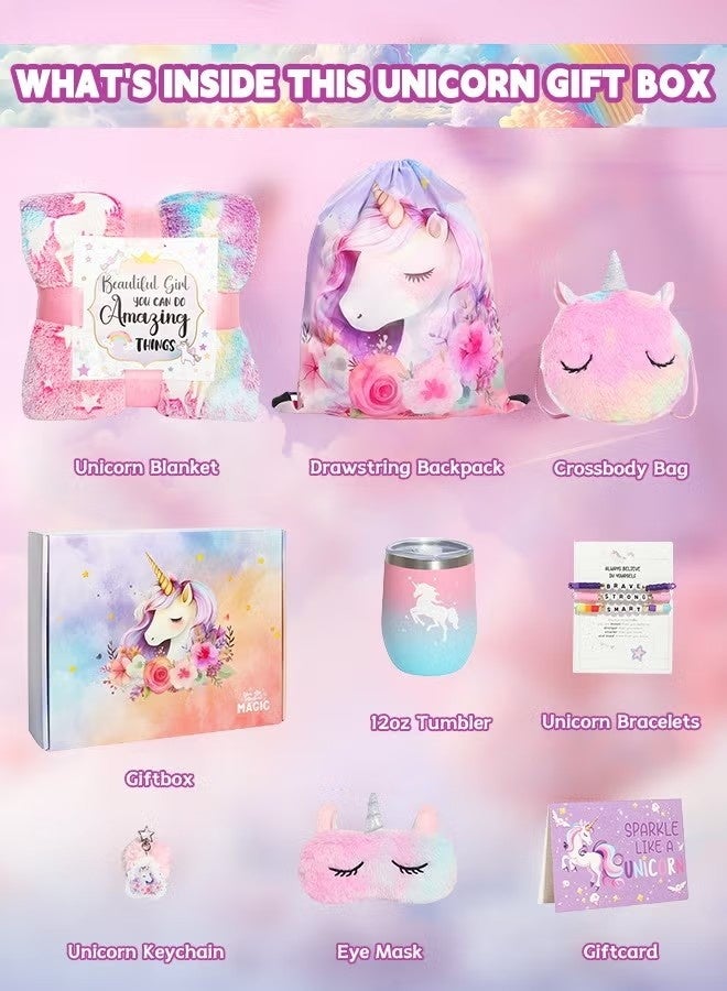 Beauenty Unicorn Gift Set for Girls, Birthday Gifts,Ramadan Gift Box, Back-to-School Gifts, Graduation Gifts, and Girls' Toys for Ages 4 to 18 Combined Materials Pink - Image 2