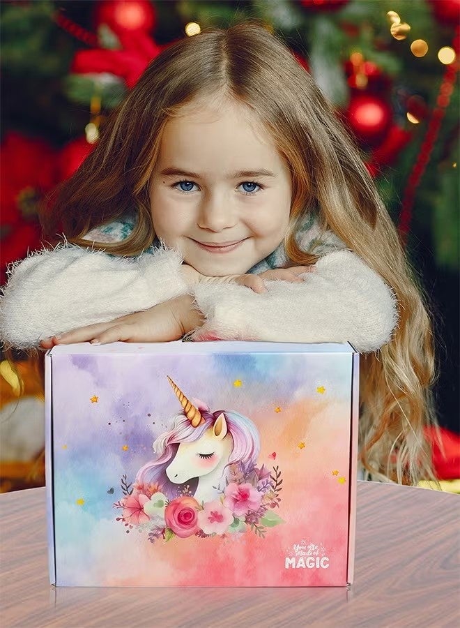 Beauenty Unicorn Gift Set for Girls, Birthday Gifts,Ramadan Gift Box, Back-to-School Gifts, Graduation Gifts, and Girls' Toys for Ages 4 to 18 Combined Materials Pink - Image 4
