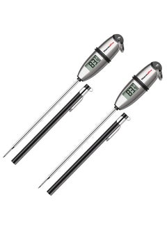 ThermoPro ThermoPro TP-02S（2 Pack） Instant Read Meat Thermometer Digital Cooking Food Thermometer with Super Long Probe for Grill Candy Kitchen BBQ Smoker Oven Oil Milk Yogurt Temperature  - Image 1