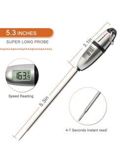 ThermoPro ThermoPro TP-02S（2 Pack） Instant Read Meat Thermometer Digital Cooking Food Thermometer with Super Long Probe for Grill Candy Kitchen BBQ Smoker Oven Oil Milk Yogurt Temperature  - Image 4