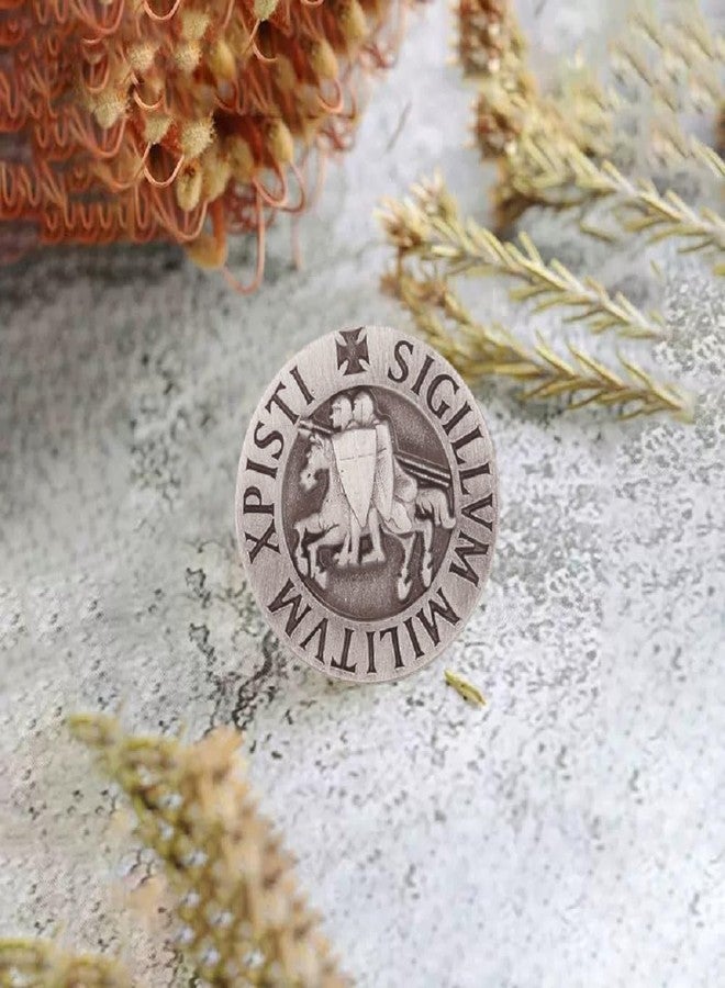 GuDeKe Knights Templar Seal Crusaders Solomons Temple Lapel Pin - Image 3