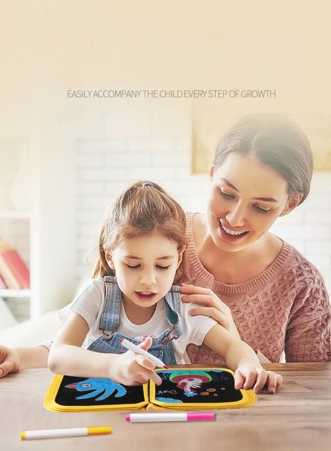 2 Sets of Erasable Doodle Board 14 Pages Painting Toys for 3+ Year Old Boys and Girls Drawing Pad for Toddlers Birthday Halloween Gifts With 12 Coloring Pens Bird and Bear Lovely Cover - Image 4