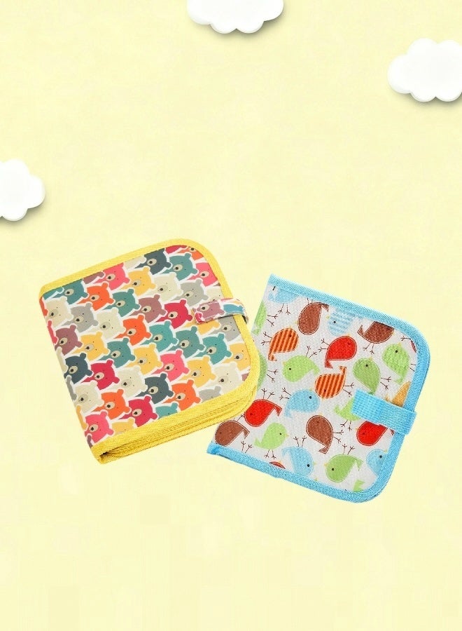 2 Sets of Erasable Doodle Board 14 Pages Painting Toys for 3+ Year Old Boys and Girls Drawing Pad for Toddlers Birthday Halloween Gifts With 12 Coloring Pens Bird and Bear Lovely Cover - Image 1