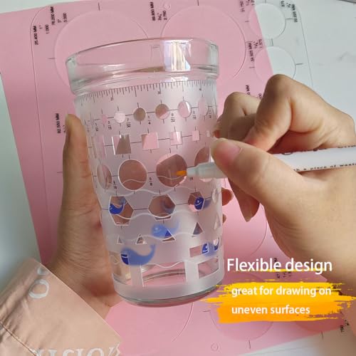 ZTEOFO Circle Templates for Drawing - 3 Pack Drafting Stencils Measuring Tools, Circle Stencil, Round Stencil, Drawing Aid - Image 4
