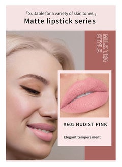 Handaiyan Lipstick For Women Matte Lipsticks Long Lasting Moisturizing Long Wear Waterproof 24 Velvet Ice Cube Lip Stain Makeup Tint Nude Superstay Original Highly Pigmented Nourishing Non-Drying  - Image 2
