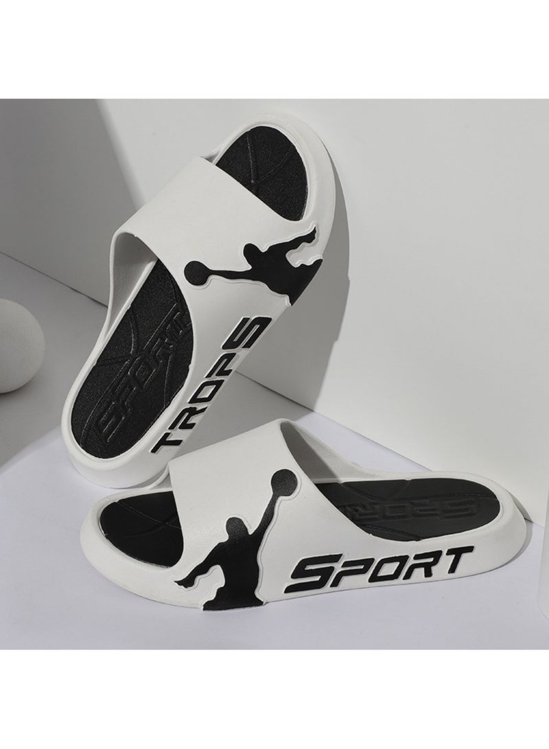 Rock Pow Pillow Slippers for Men Non Slip Quick Drying Shower Slides Bathroom Sandals Ultra Cushion Thick Sole Suitable for Indoor and Outdoor - Image 1