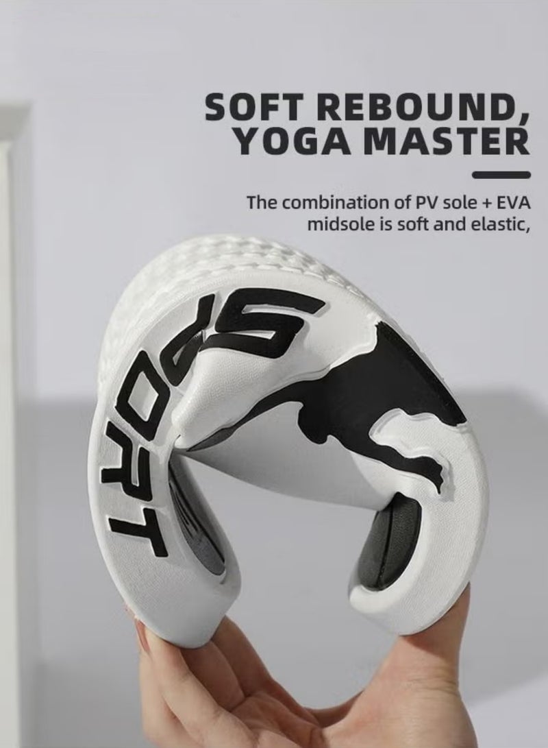 Rock Pow Pillow Slippers for Men Non Slip Quick Drying Shower Slides Bathroom Sandals Ultra Cushion Thick Sole Suitable for Indoor and Outdoor - Image 4