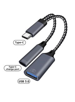 USB C OTG Cable Phone Adapter, 2 in 1 Type C to USB A Adapter With PD Charging Port, Durable And Stable Two Way Transfer USB 3.0 High Speed USB Type C Converter Adapter