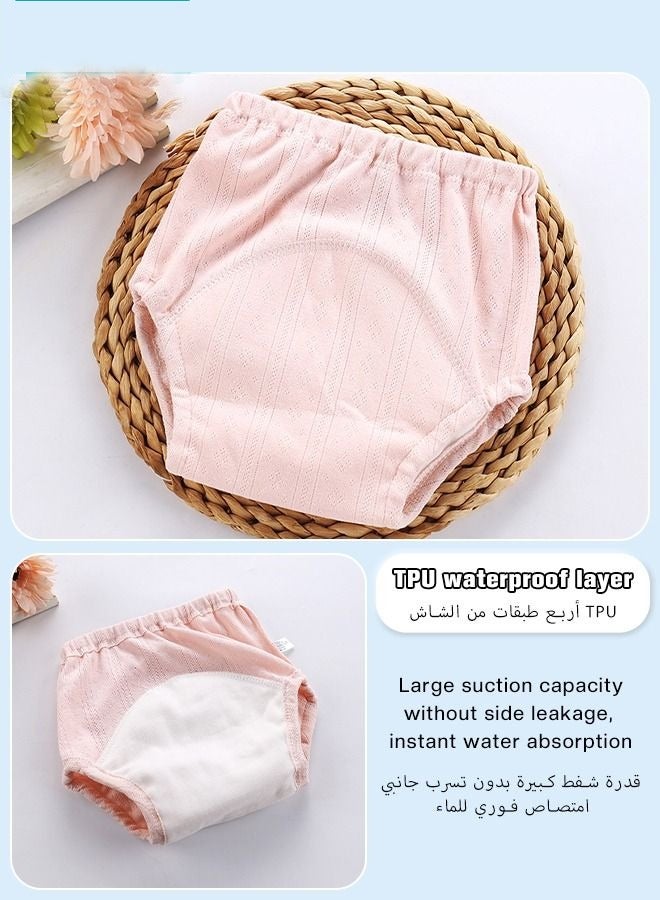 بيوينتي 6 Pieces Breathable Potty Training Underwear, 6 Layers Breathable Cotton Absorbent Trainer Pants for Toddler Baby Boys Girls Waterproof - Image 4