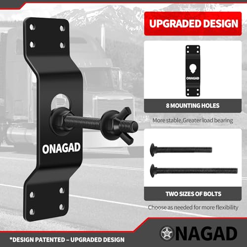 ONAGAD 2 Pack Wall Mount Spare Tire Carriers Upgraded Spare Wheel Holder Mounts Spare Tire Mounting Bracket Rack for Enclosed Trailers Trucks Cargo Race Box Trailers Vans Warehouses Garages and Semis - Image 3