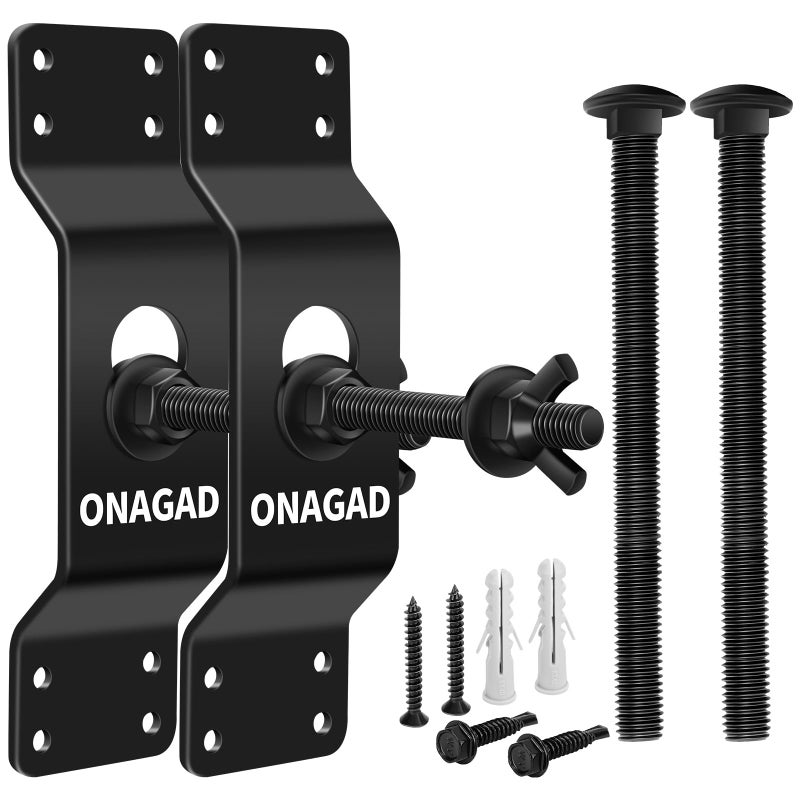 ONAGAD 2 Pack Wall Mount Spare Tire Carriers Upgraded Spare Wheel Holder Mounts Spare Tire Mounting Bracket Rack for Enclosed Trailers Trucks Cargo Race Box Trailers Vans Warehouses Garages and Semis - Image 2