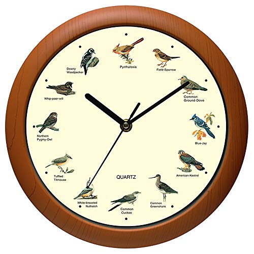 Belinlen Singing Bird Wall Clock 12 Inch of The Bird Names and Songs - Image 1