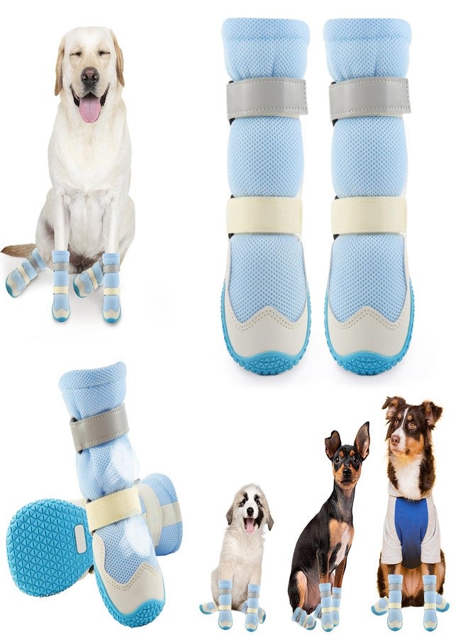 TEWIWAP Dog Shoes for Medium Large Size Dogs, Breathable Dog Shoe for Hot Pavement, Dog Booties and Paw Protectors to Prevent Licking, Anti-Slip Dog Boots with Reflective for Summer, Hiking, Snow (Size 5) - Image 1