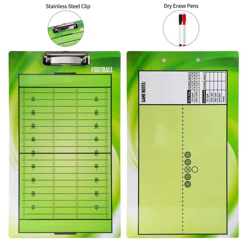 BETTERLINE Football Coaching Board Double-Sided Dry-Erase Clipboard for American Football Coaches - Comes with 2 Erasable Pens - Image 2