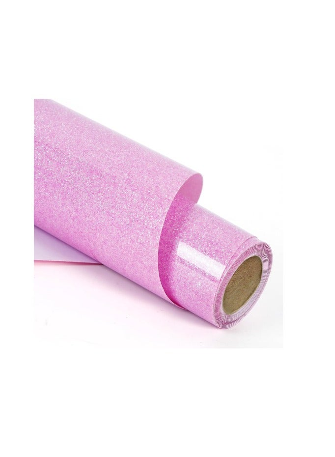 Kalon KALON® Pink Glitter Heat Transfer Vinyl Roll 12'' x 10ft 3 Meter for T-Shirts, Bags,fabric.Craft Hats & Shoes – Premium Best heat transfer vinyl for t-shirts HTV vinyl for heat press machine - Image 1