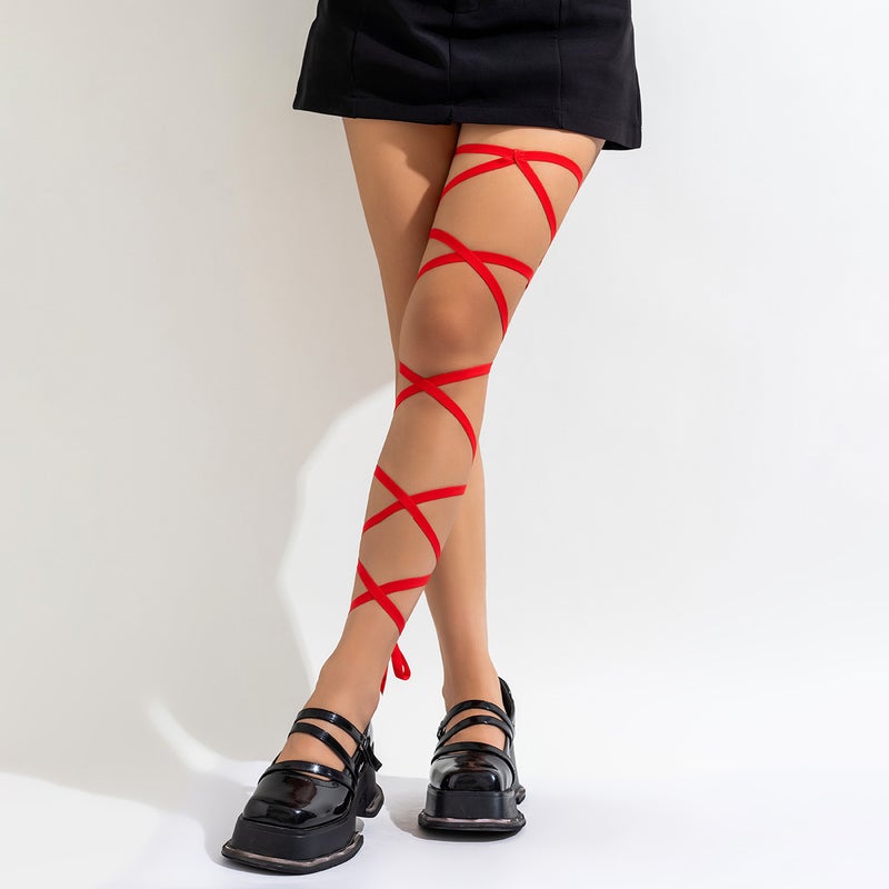 jewelry JK leg ring dark elastic band thigh ring female Japanese ins sexy leg chain strap foot accessories - Image 3