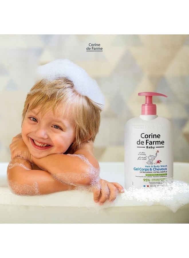 كورين دي فارم غسول شعر وجسم للأطفال خالي من الكبريتات برائحة زهرة اللوز 500 مل - Image 5