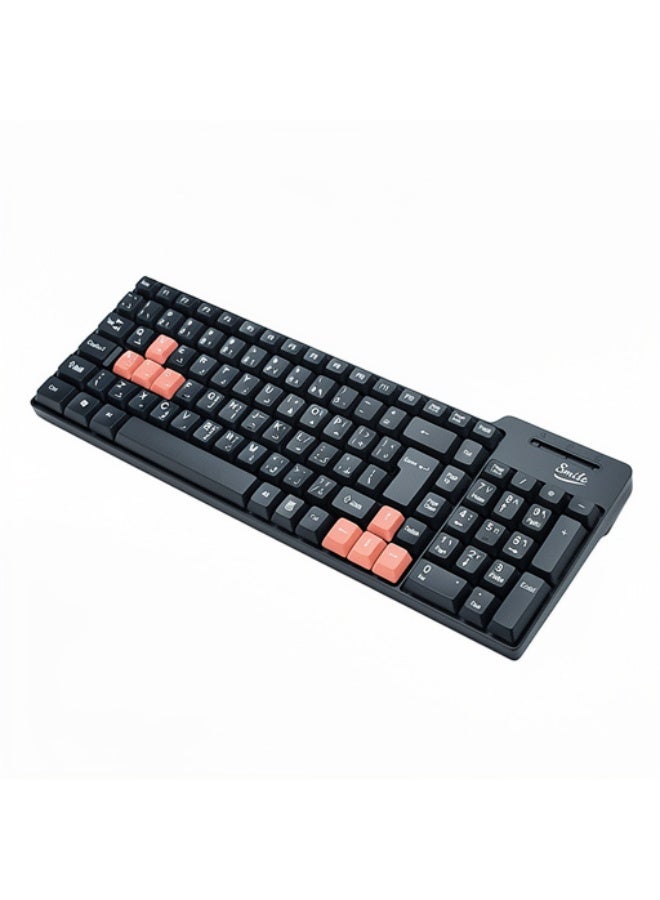 Smile Wired USB Keyboard – Waterproof Ergonomic Design - Image 3