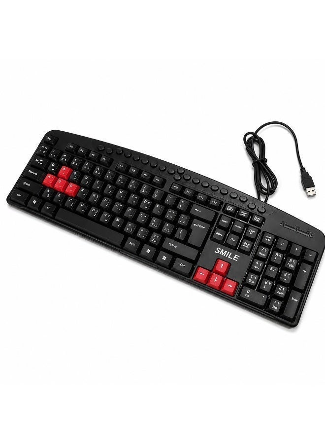 Smile Smile Wired Usb Keyboard Waterproof Ergonomic ZFC2267EC2D291B6FF944Z