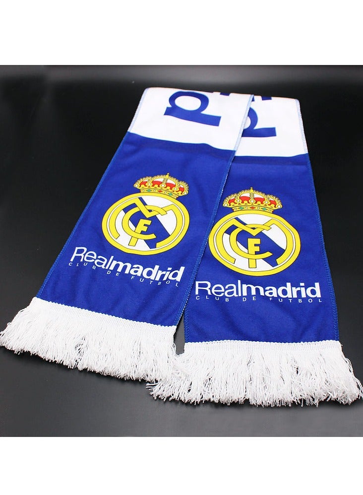 Real Madrid FC fan scarf, scarf, neck decoration, cheering gifts, football fan supplies