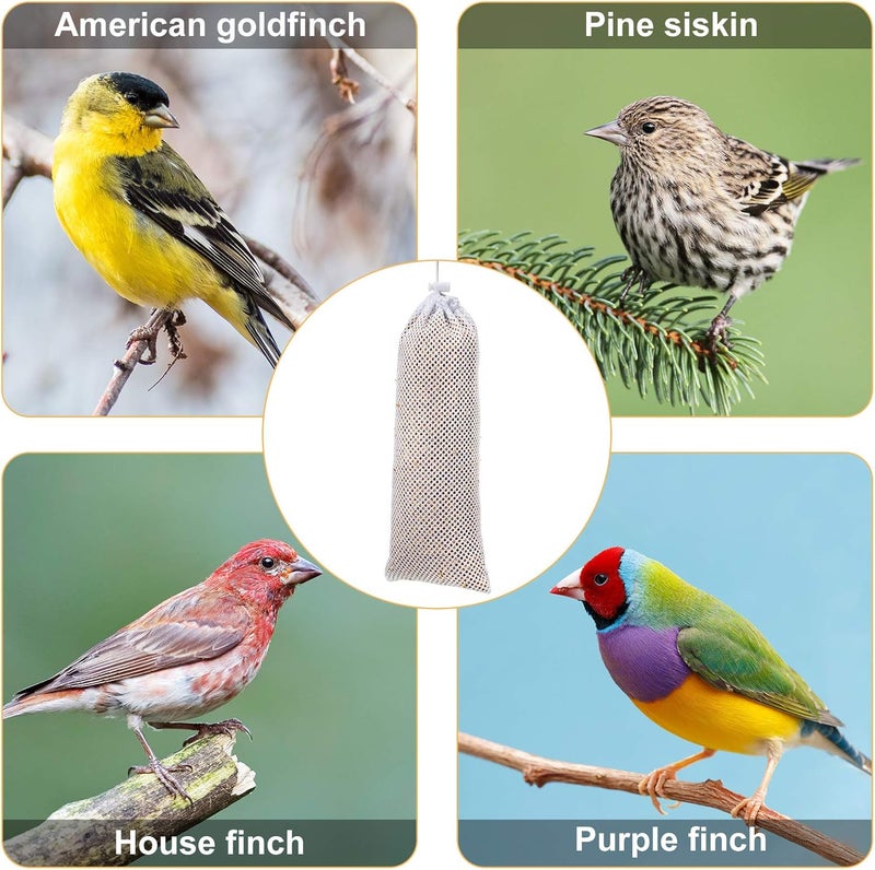 Weewooday Finch Sock Feeder Thistle Socks Bird Feeder Instant Seed Sack Feeder 4.7 x 11 Inch(White, 6 Pieces) - Image 5