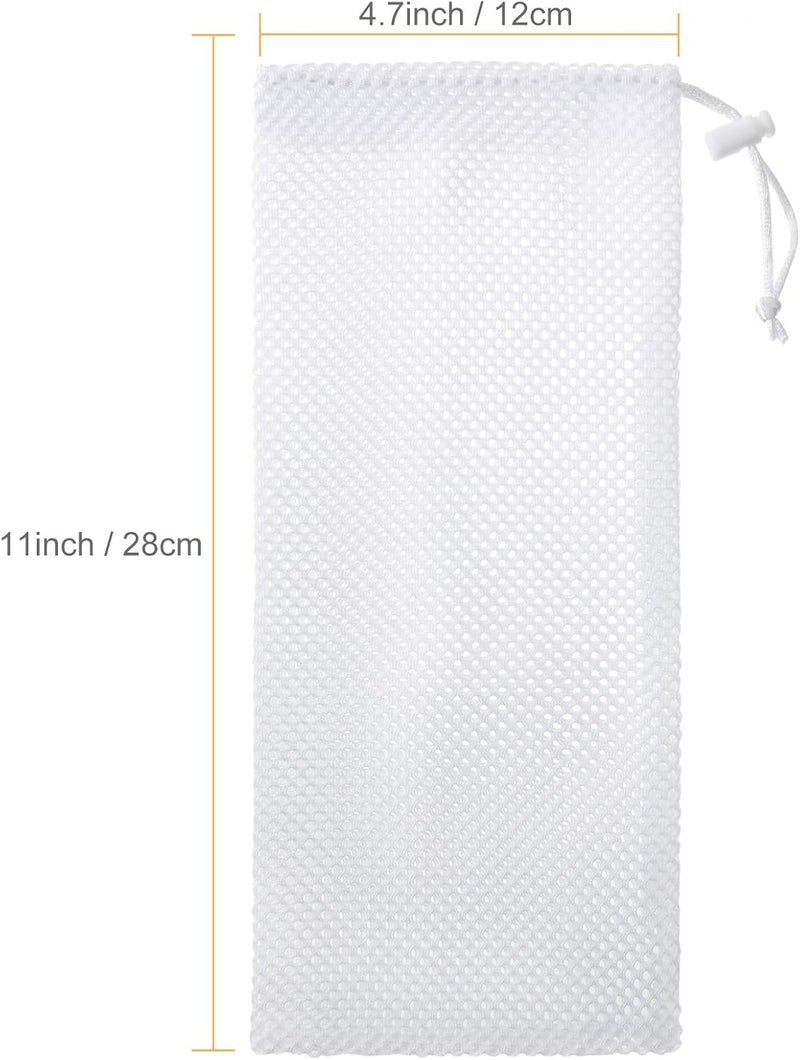 Weewooday Finch Sock Feeder Thistle Socks Bird Feeder Instant Seed Sack Feeder 4.7 x 11 Inch(White, 6 Pieces) - Image 2