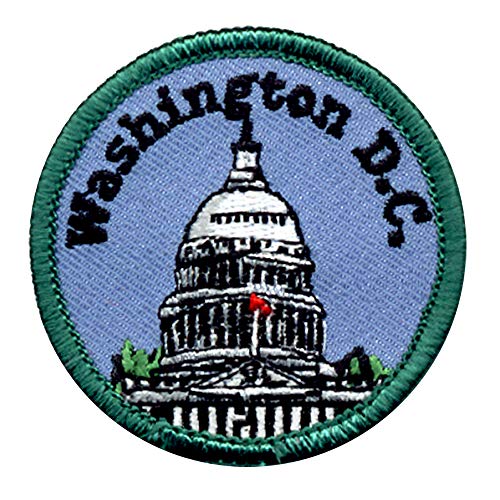 AE "WASHINGTON D.C." - U. S. CAPITOL - UNITED STATES - IRON ON EMBROIDERED PATCH - Image 1