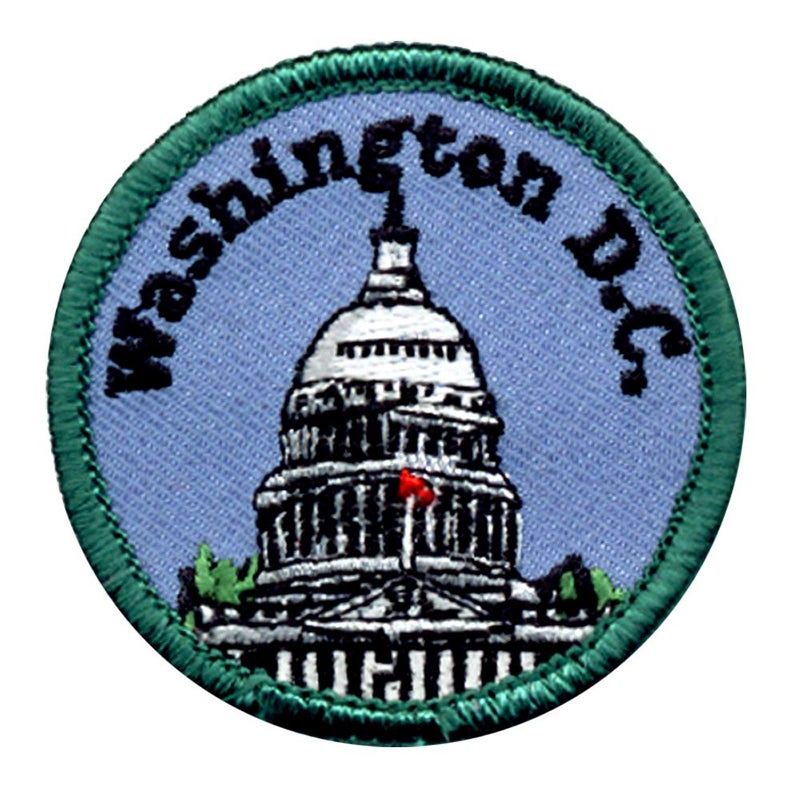 AE "WASHINGTON D.C." - U. S. CAPITOL - UNITED STATES - IRON ON EMBROIDERED PATCH - Image 2