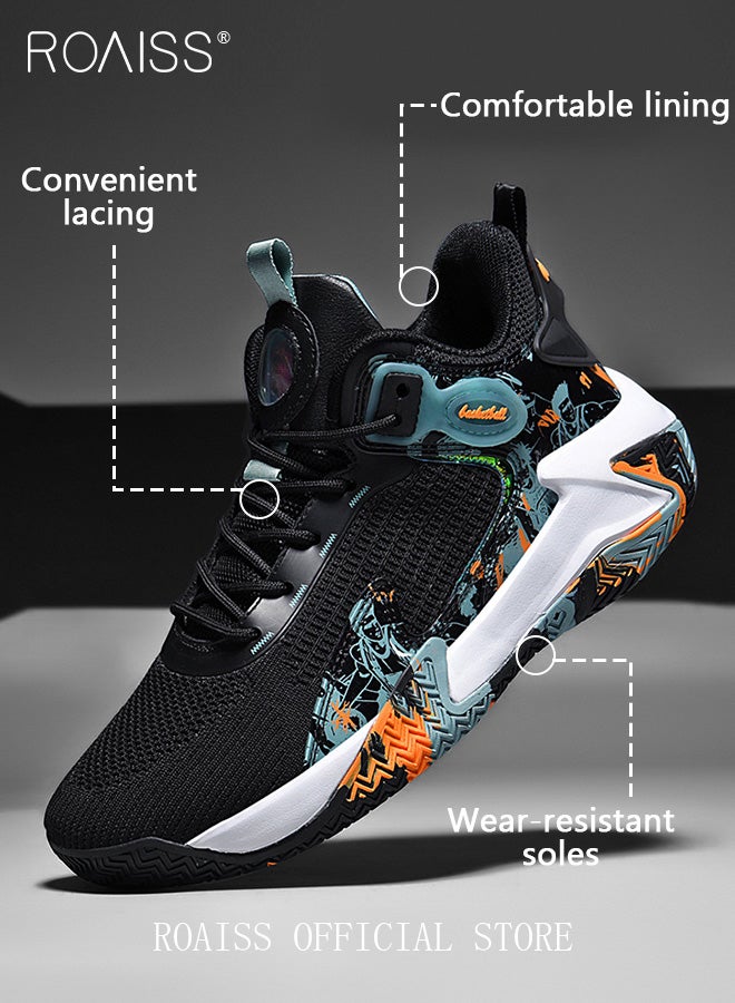 رويس أحذية رياضية أنيقة للرجال، أحذية كرة سلة خفيفة الوزن ومسامية للرجال والفتيان، أحذية رياضية برباط غير قابلة للانزلاق، أحذية رياضية ممتصة للصدمات مع بطانة ناعمة، مناسبة للارتداء اليومي والجري والأنشطة الخارجية - Image 5