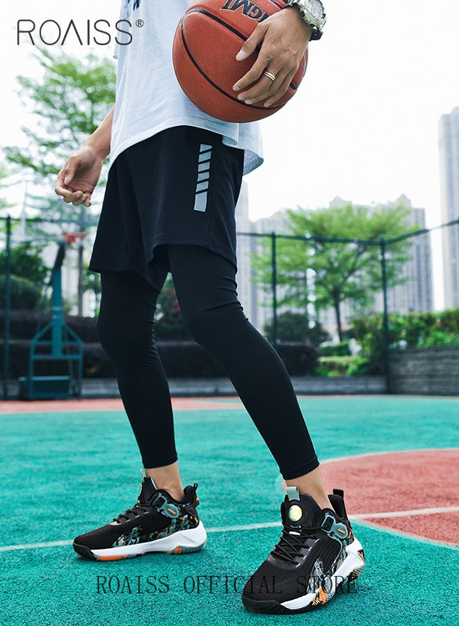 رويس أحذية رياضية أنيقة للرجال، أحذية كرة سلة خفيفة الوزن ومسامية للرجال والفتيان، أحذية رياضية برباط غير قابلة للانزلاق، أحذية رياضية ممتصة للصدمات مع بطانة ناعمة، مناسبة للارتداء اليومي والجري والأنشطة الخارجية - Image 4