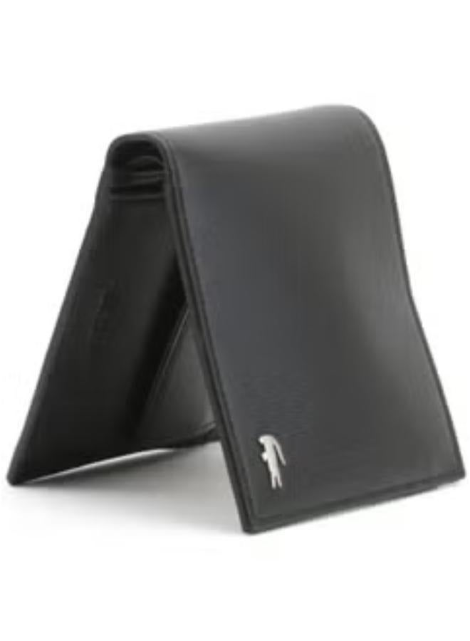 Lacoste Black Wallet for Men - 6 Card Slots, Coin Clip Pocket, and Spacious Main Money Compartment - Sleek & Durable Design - Image 1