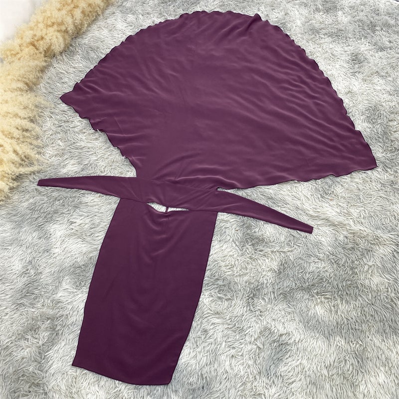 Fashion Nida Fabric Single-Layer Headscarf with Veil - Image 5