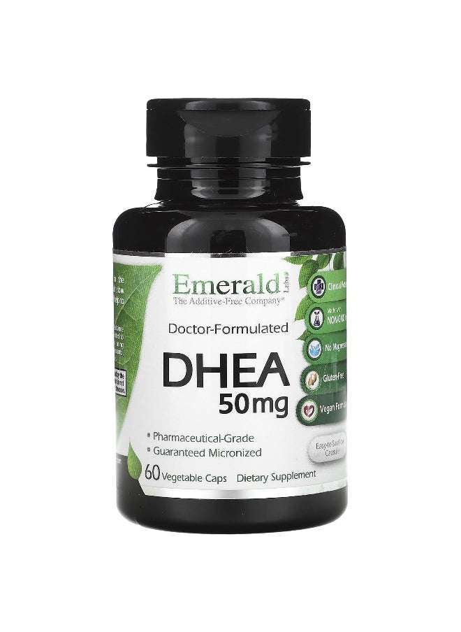 Emerald Laboratories Emerald Laboratories, DHEA, 50 mg, 60 Vegetable Caps  - Image 1